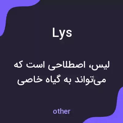 معنی lys به فارسی معنی lys به فارسی