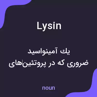 معنی lysin به فارسی معنی lysin به فارسی
