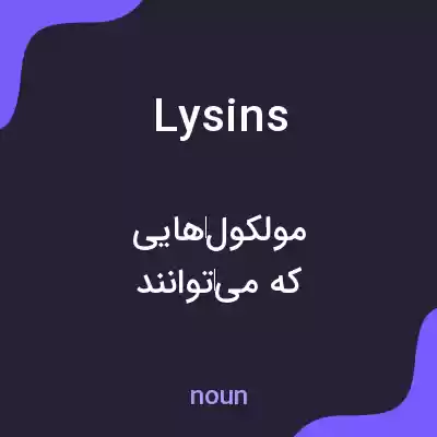 معنی lysins به فارسی معنی lysins به فارسی