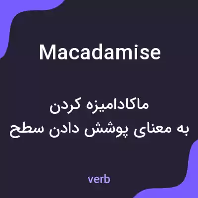 معنی macadamise به فارسی معنی macadamise به فارسی