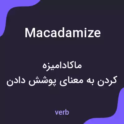 معنی macadamize به فارسی معنی macadamize به فارسی