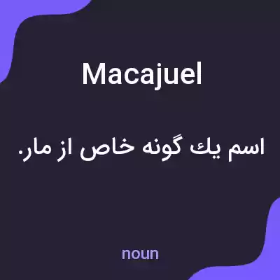 معنی macajuel به فارسی معنی macajuel به فارسی