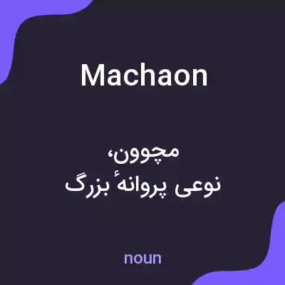 معنی machaon به فارسی معنی machaon به فارسی