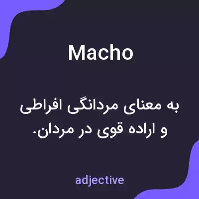 معنی macho به فارسی معنی macho به فارسی