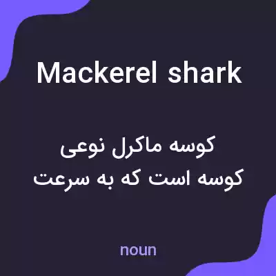 معنی mackerel shark به فارسی معنی mackerel shark به فارسی