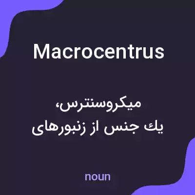 معنی macrocentrus به فارسی معنی macrocentrus به فارسی