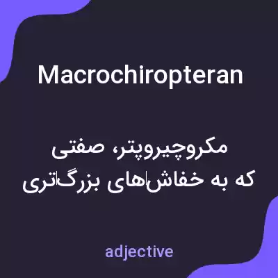 معنی macrochiropteran به فارسی معنی macrochiropteran به فارسی
