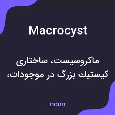 معنی macrocyst به فارسی معنی macrocyst به فارسی