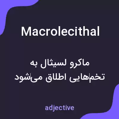معنی macrolecithal به فارسی معنی macrolecithal به فارسی