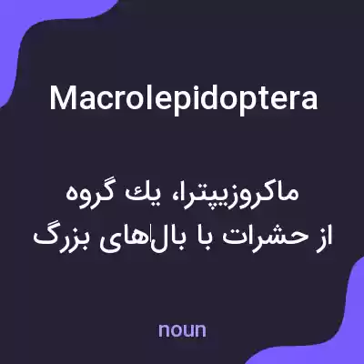 معنی macrolepidoptera به فارسی معنی macrolepidoptera به فارسی