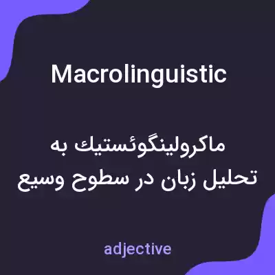 معنی macrolinguistic به فارسی معنی macrolinguistic به فارسی