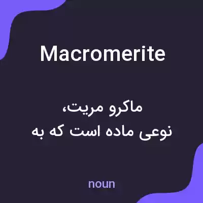 معنی macromerite به فارسی معنی macromerite به فارسی