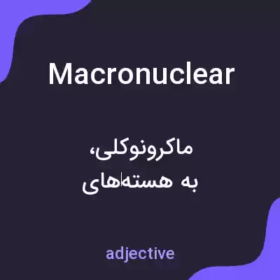 معنی macronuclear به فارسی معنی macronuclear به فارسی