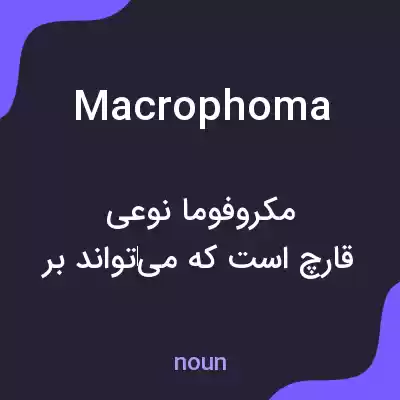 معنی macrophoma به فارسی معنی macrophoma به فارسی