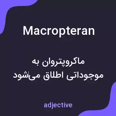 معنی macropteran به فارسی معنی macropteran به فارسی