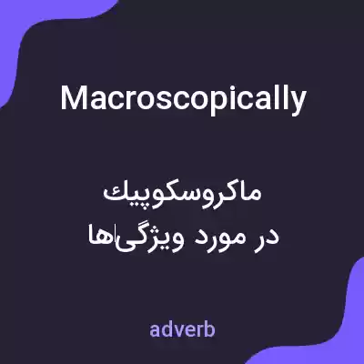 معنی macroscopically به فارسی معنی macroscopically به فارسی