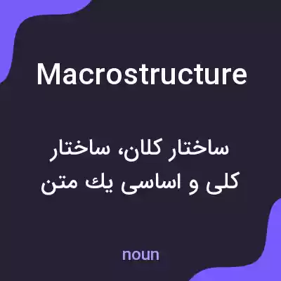معنی macrostructure به فارسی معنی macrostructure به فارسی
