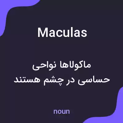 معنی maculas به فارسی معنی maculas به فارسی