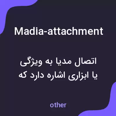 معنی madia-attachment به فارسی
