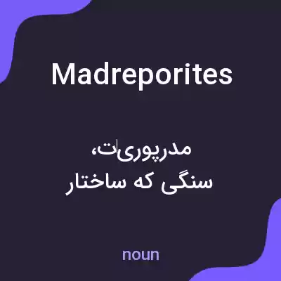 معنی madreporites به فارسی