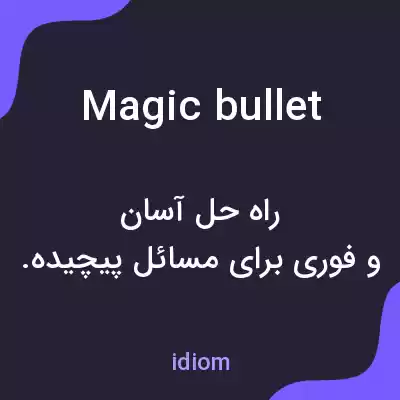معنی magic bullet به فارسی معنی magic bullet به فارسی