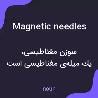 معنی magnetic needles به فارسی معنی magnetic needles به فارسی