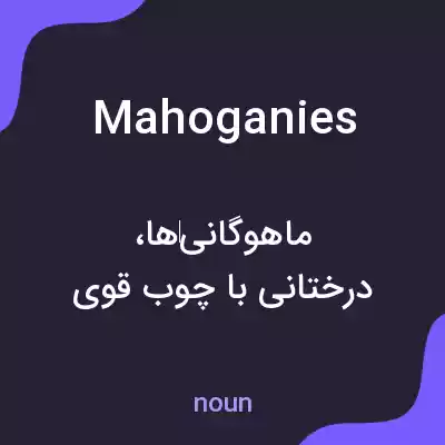 معنی mahoganies به فارسی معنی mahoganies به فارسی