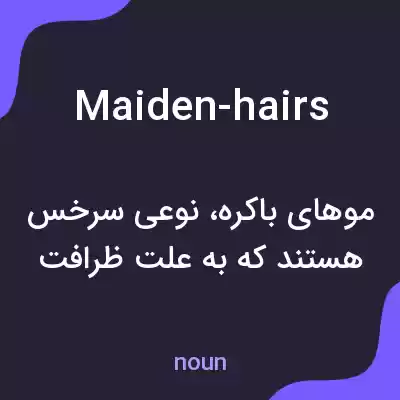 معنی maiden-hairs به فارسی معنی maiden-hairs به فارسی