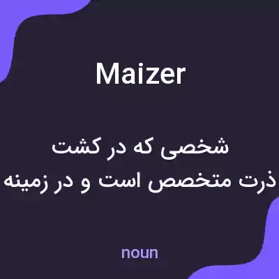 معنی maizer به فارسی معنی maizer به فارسی
