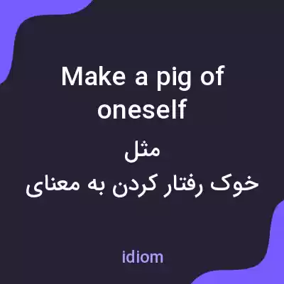 معنی make a pig of oneself به فارسی معنی make a pig of oneself به فارسی