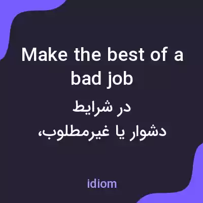 معنی make the best of a bad job به فارسی معنی make the best of a bad job به فارسی