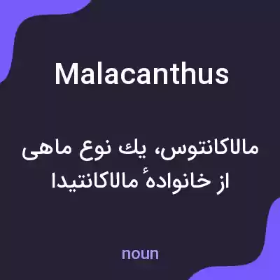 معنی malacanthus به فارسی معنی malacanthus به فارسی