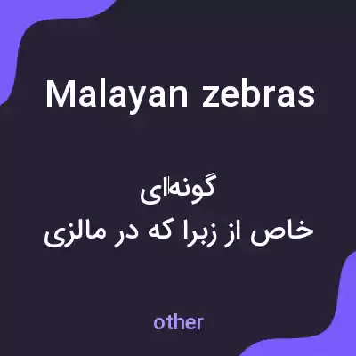 معنی malayan zebras به فارسی معنی malayan zebras به فارسی