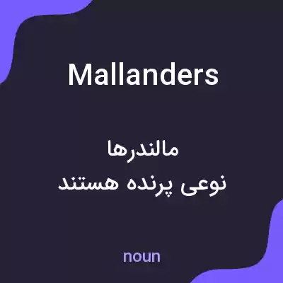 معنی mallanders به فارسی معنی mallanders به فارسی