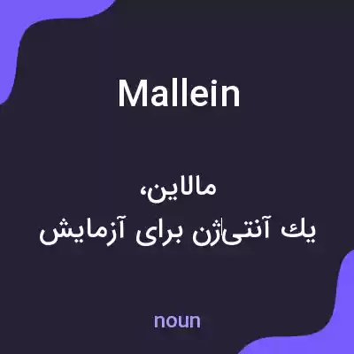 معنی mallein به فارسی معنی mallein به فارسی