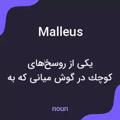 معنی malleus به فارسی معنی malleus به فارسی
