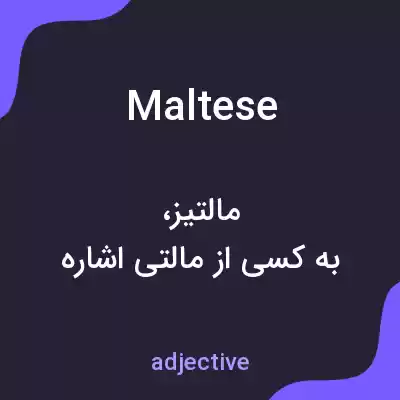 معنی maltese به فارسی معنی maltese به فارسی