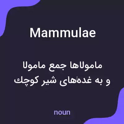 معنی mammulae به فارسی معنی mammulae به فارسی
