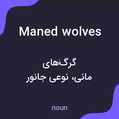معنی maned wolves به فارسی معنی maned wolves به فارسی