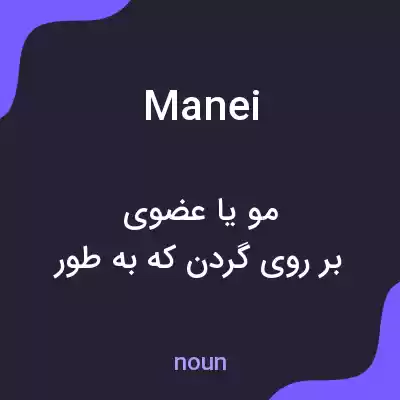 معنی manei به فارسی معنی manei به فارسی