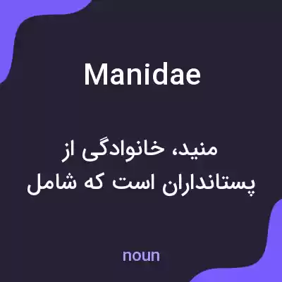 معنی manidae به فارسی معنی manidae به فارسی