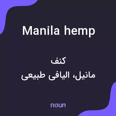 معنی manila hemp به فارسی معنی manila hemp به فارسی
