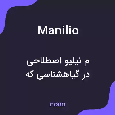 معنی manilio به فارسی معنی manilio به فارسی