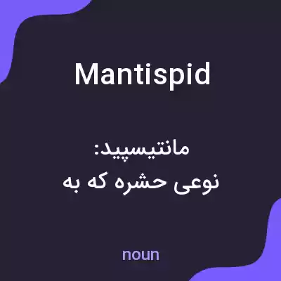 معنی mantispid به فارسی معنی mantispid به فارسی