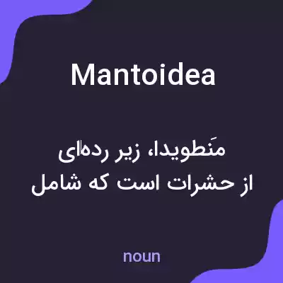 معنی mantoidea به فارسی معنی mantoidea به فارسی