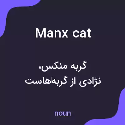 معنی manx cat به فارسی معنی manx cat به فارسی