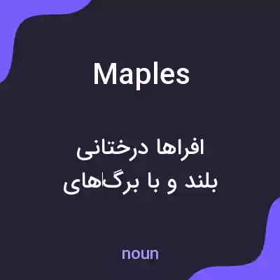 معنی maples به فارسی معنی maples به فارسی