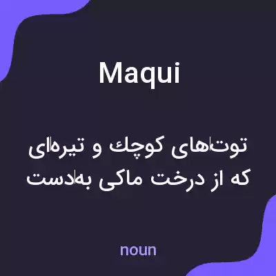 معنی maqui به فارسی معنی maqui به فارسی