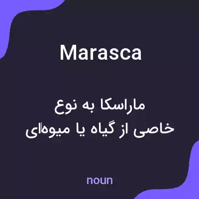معنی marasca به فارسی معنی marasca به فارسی