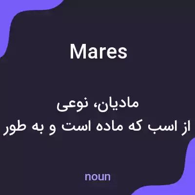 معنی mares به فارسی معنی mares به فارسی